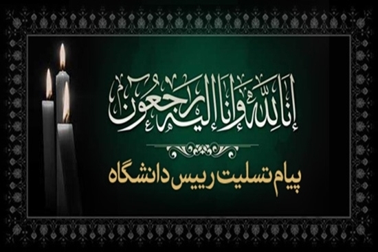 پیام تسلیت رییس دانشگاه در پی درگذشت مادر دکتر مینایی نوشهر